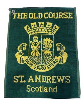The Old Course Green & Yellow Golf Towel
